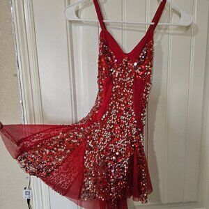 Red jazzy dance costume